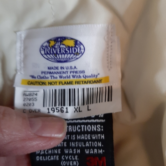 Riverside Men's Insulated Workwear Coat, sz XL - Picture 3 of 8